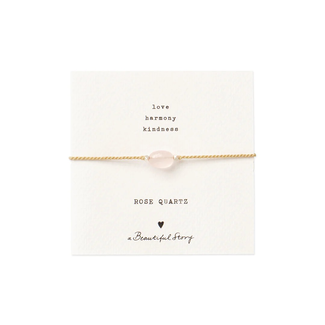 A beautiful story Gemstone Card Rose Quartz Bracelet