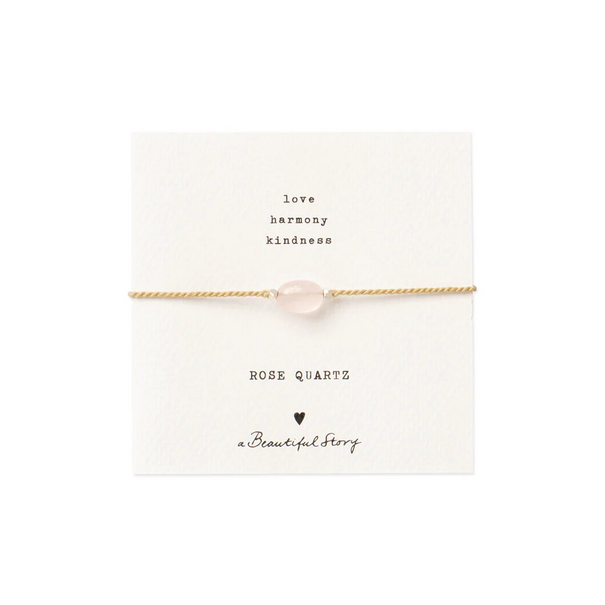 A beautiful story Gemstone Card Rose Quartz Bracelet
