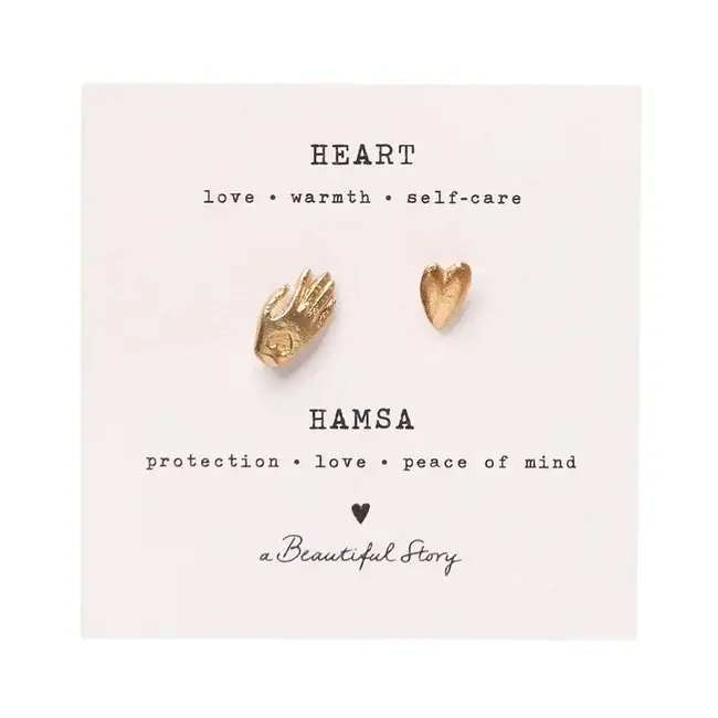 A beautiful story Brooch Set Heart- Hamsa GP