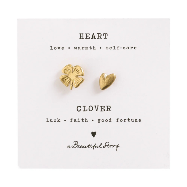 Brooch Set Clover - Heart