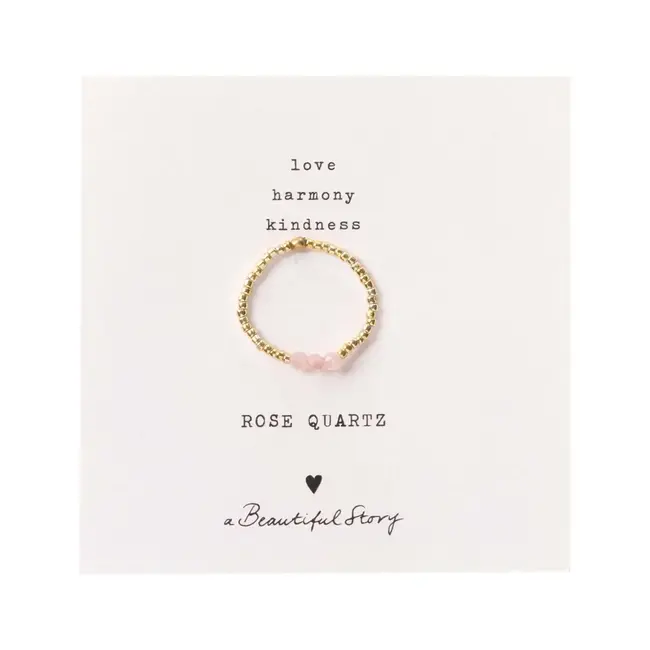 A beautiful story Clarity Rose Quartz Ring