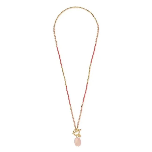 A beautiful story Secure Rose Quartz Necklace