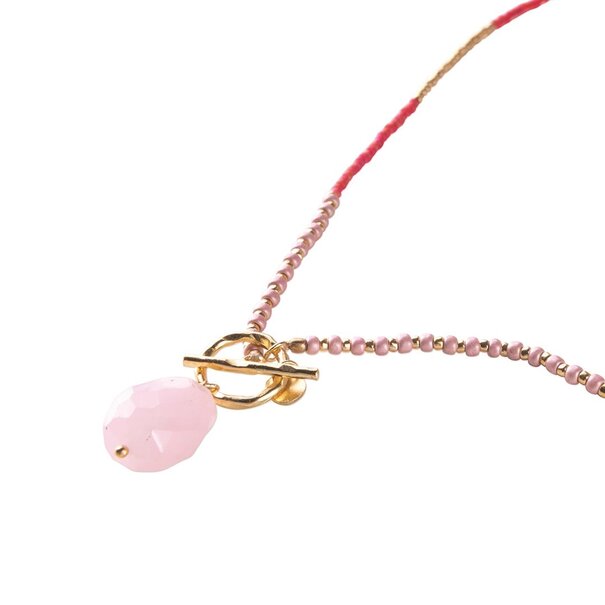 A beautiful story Secure Rose Quartz Necklace