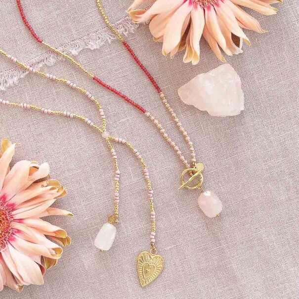 A beautiful story Secure Rose Quartz Necklace