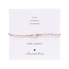 Iris Card Rose Quartz Bracelet
