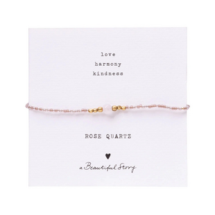Iris Card Rose Quartz Bracelet