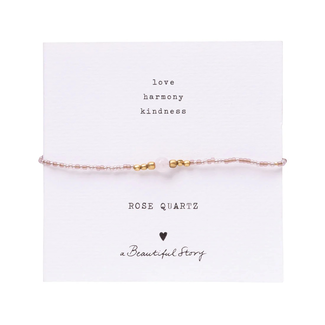 A beautiful story Iris Card Rose Quartz Bracelet