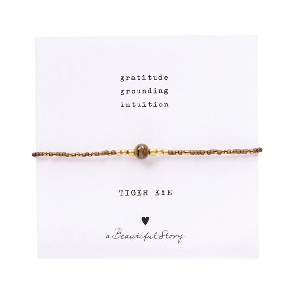 A beautiful story Iris Card Tiger Eye Bracelet