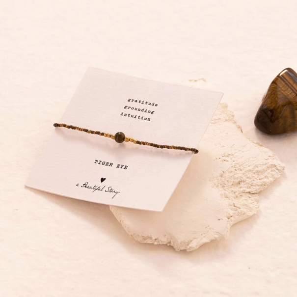 A beautiful story Iris Card Tiger Eye Bracelet