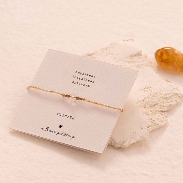 A beautiful story Iris Card Citrine Bracelet