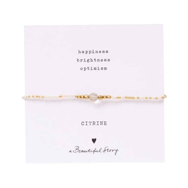 A beautiful story Iris Card Citrine Bracelet