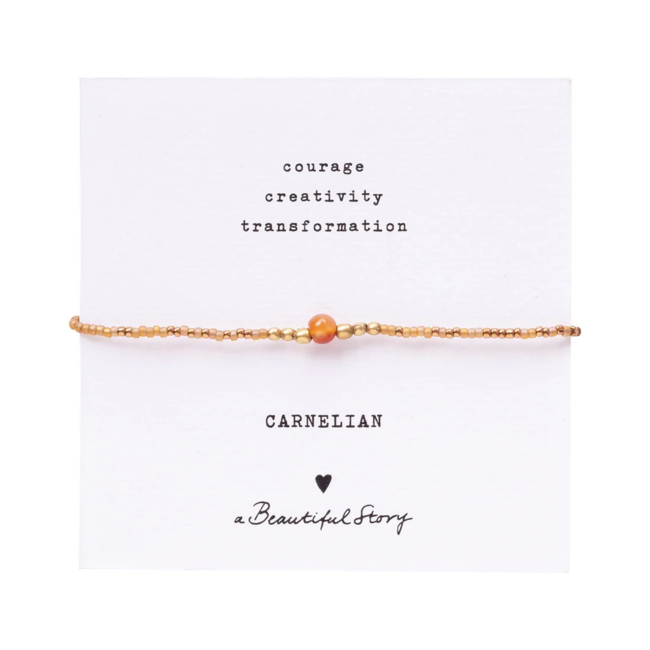 A beautiful story Iris Card Carnelian Bracelet