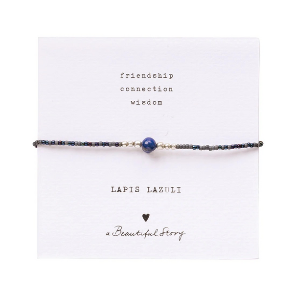 A beautiful story Iris Card Lapis Lazuli Bracelet
