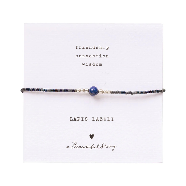 A beautiful story Iris Card Lapis Lazuli Bracelet