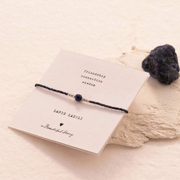 A beautiful story Iris Card Lapis Lazuli Bracelet
