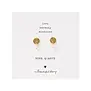 Mini Coin Rose Quartz Earrings
