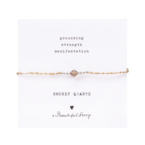 A beautiful story Iris Card Smokey Quartz Bracelet