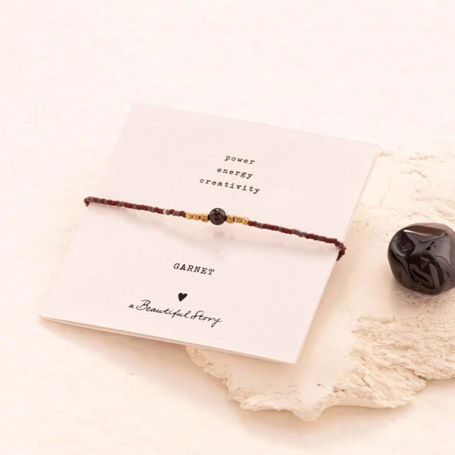 Iris Card Garnet Bracelet