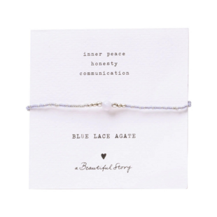 Iris Card Blue Lace Agate Bracelet