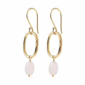 Graceful Rose Quartz Earrings