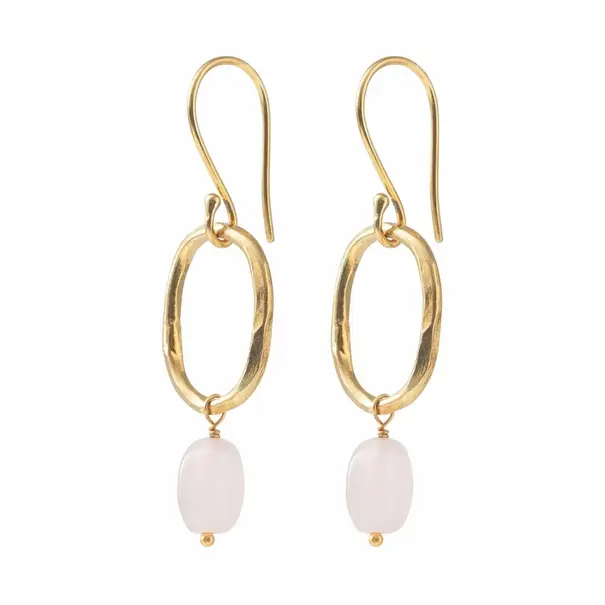 A beautiful story Graceful Rose Quartz Earrings