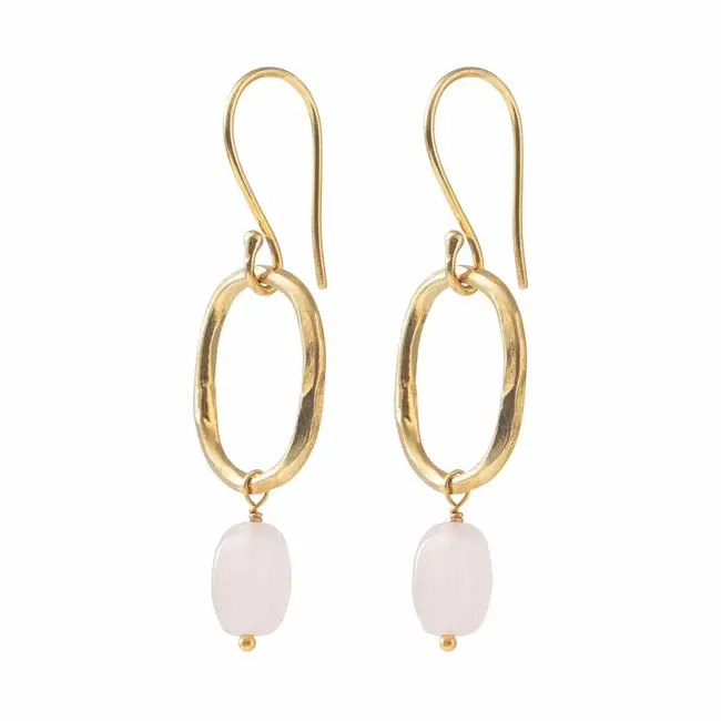 Graceful Rose Quartz Earrings