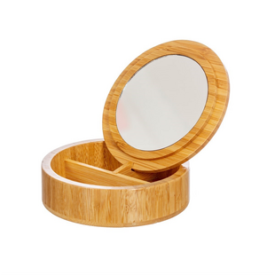 round bamboo jewelry box