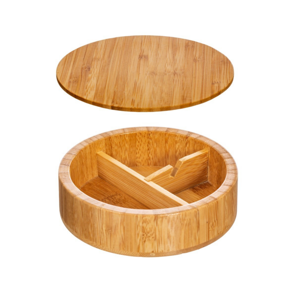 Sass & Belle round bamboo jewelry box