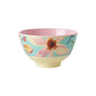 Small Bowl - Mint - Selma Flower Print