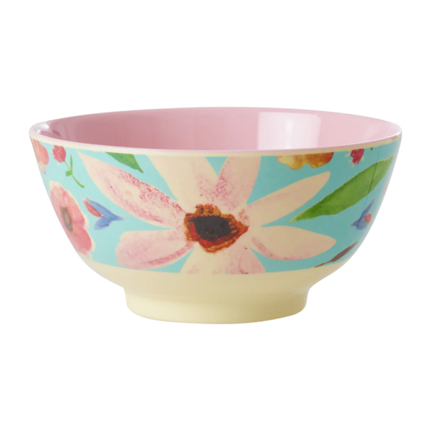 Rice Melamine Bowl with Selma Flower Print