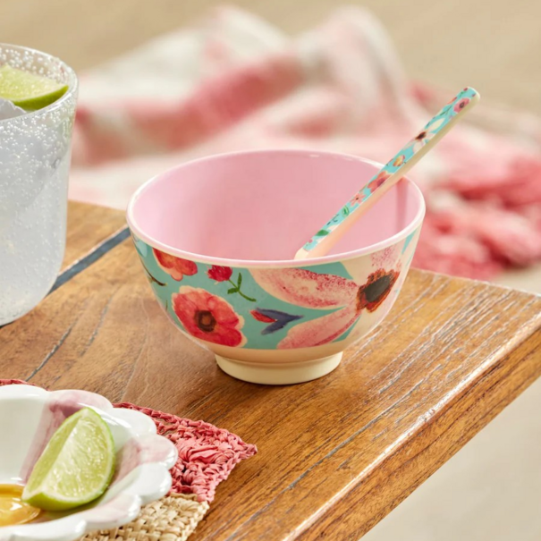 Rice Small Bowl - Mint - Selma Flower Print