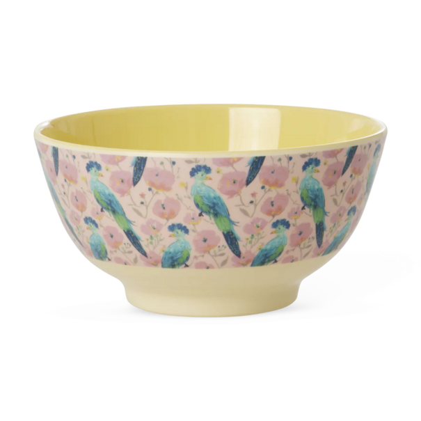 Rice melamine bowl exotic bird