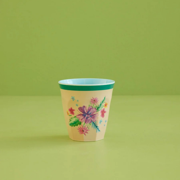 Rice Melamine cup with Arda bloom