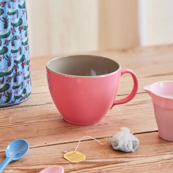 Rice Melamine jumbo cup coral