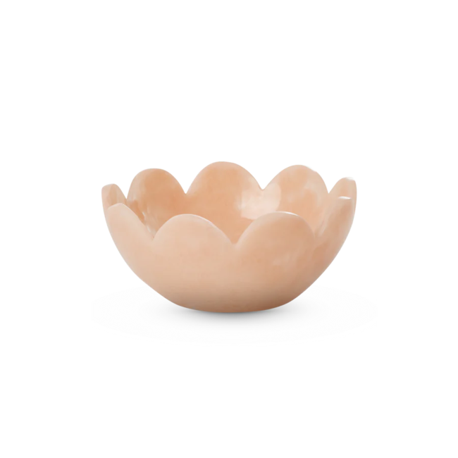 Rice Resin bowl with scallop edges