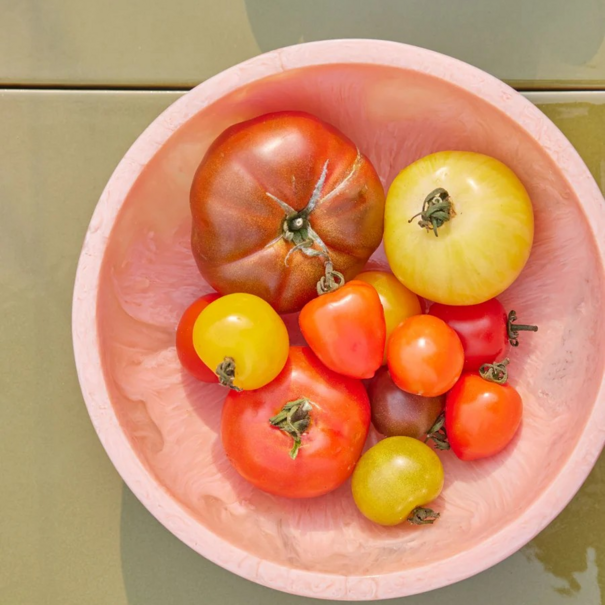 Rice Resin bowl in soft pink