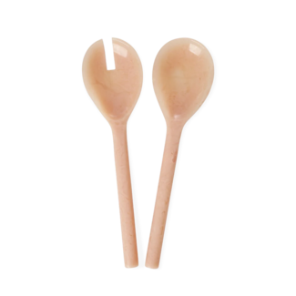 Rice resin salad spon and fork