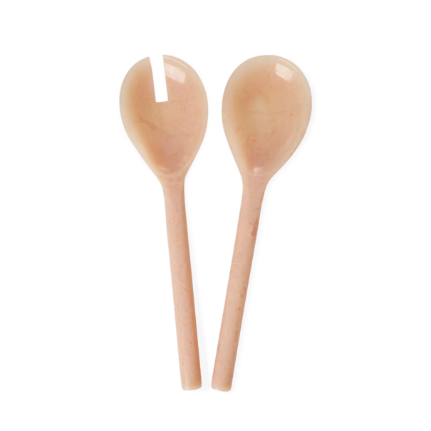 Rice resin salad spon and fork