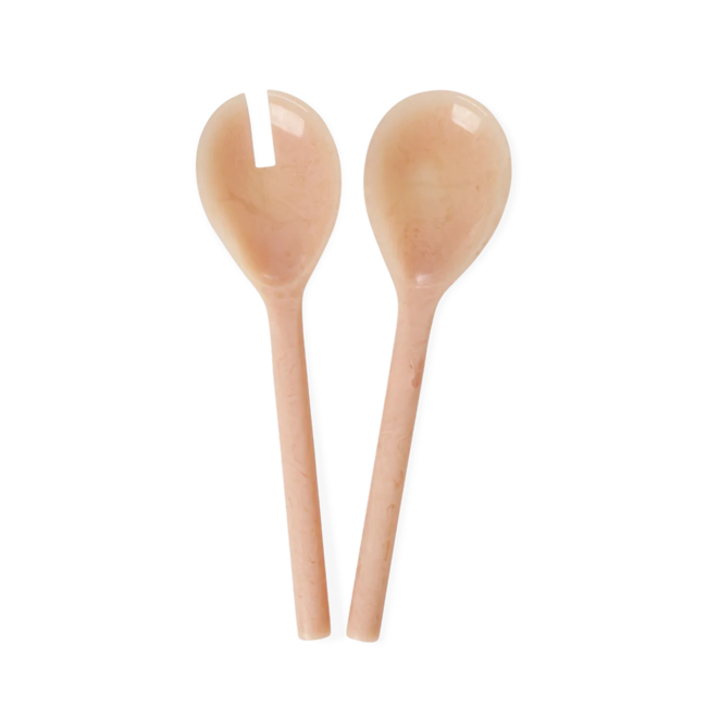 Rice resin salad spon and fork