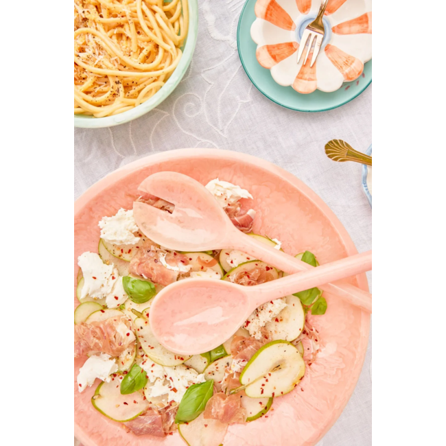 resin salad spon and fork