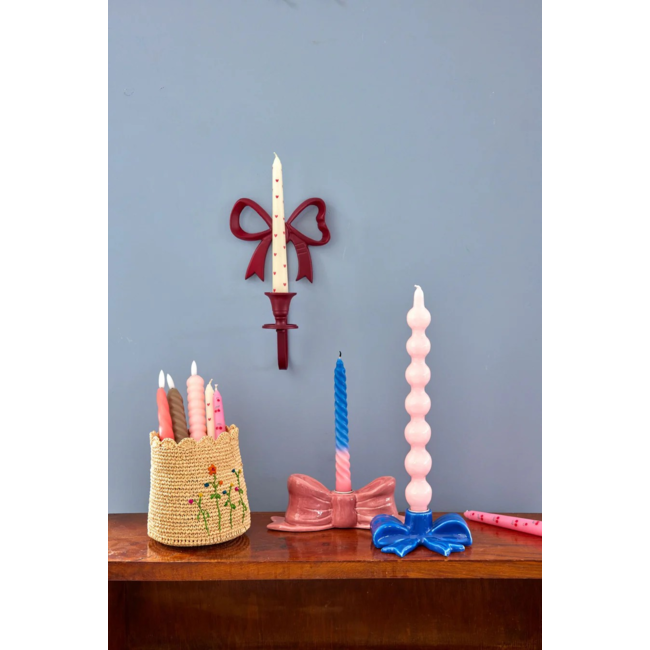 Candles with heart print