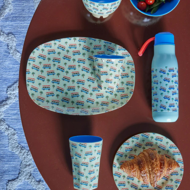 Rice Melamine Cups with Cars Print