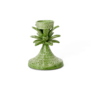 Metal pilar candleholder green palmtree