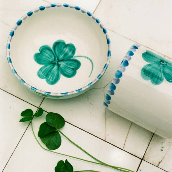Rice Ceramic bowl with hand painted Good luck