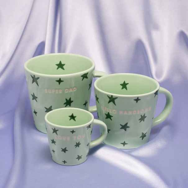 Vondels Espresso cup stars LOVE YOU light green