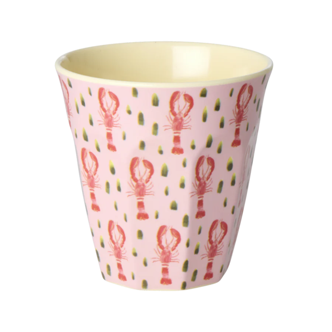 Melamine cup with pink Lobster