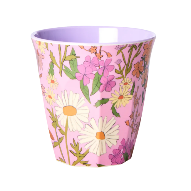 Rice Melamine cup with daisy dearest print