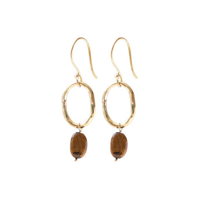 A beautiful story Graceful Tiger Eye Earrings