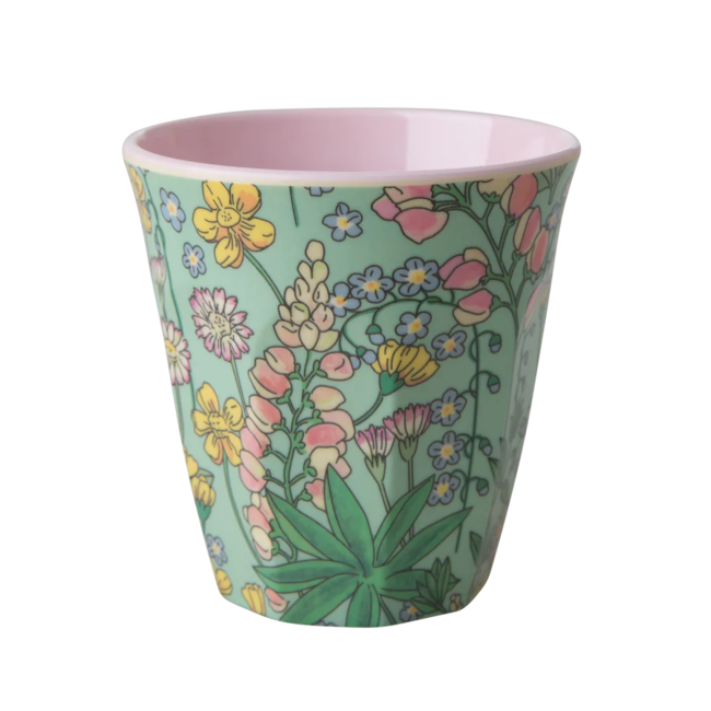 Rice Melamine cup with lupin print