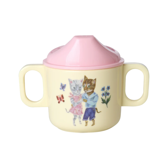 Rice Melamine 2 handle baby cup Nathalie lete print